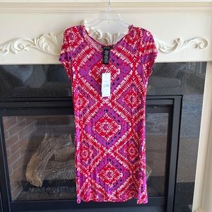 U Knit Midi Dress Bandana Batik Womens Small